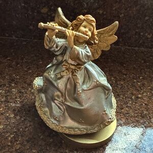 Vintage Angel Musical Figurine with Flute